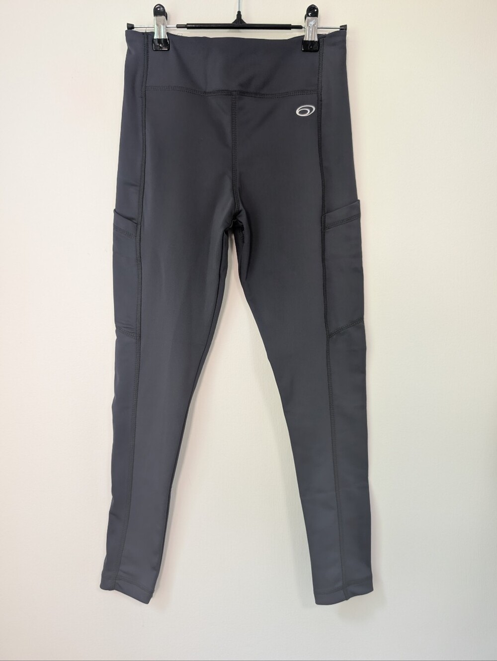 Equipe Charcoal Gray High-Waist Leggings with Side Pockets